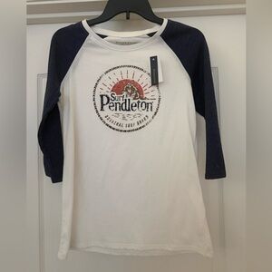 Pendleton Women’s Size Small Surf T-Shirt 3/4 Sleeve Crew Neck